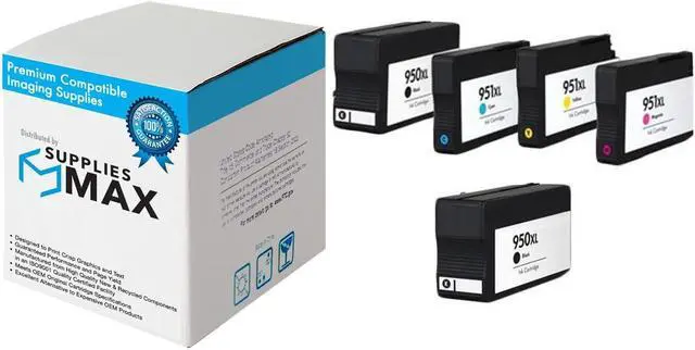 Main image of SuppliesMAX Remanufactured Replacement for HP OfficeJet Pro 251dw/276dw/8100/8600/8610/8620/8630/8640/8660 High Yield Inkjet Combo Pack (2-BK/1-C/M/Y) (NO. 950XL/NO. 951XL) (F6V12FN)