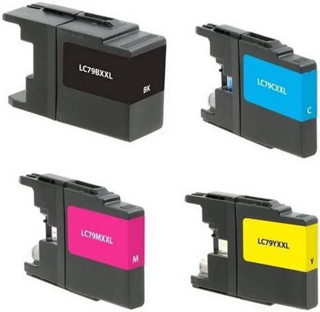 Alt view image 2 of 7 - SuppliesMAX Compatible Replacement for Brother MFC-J5910DW/MFC-J6510DW/MFC-J6710DW/MFC-J6910DW High Yield Inkjet Combo Pack (BK/C/M/Y) (LC-79MP)