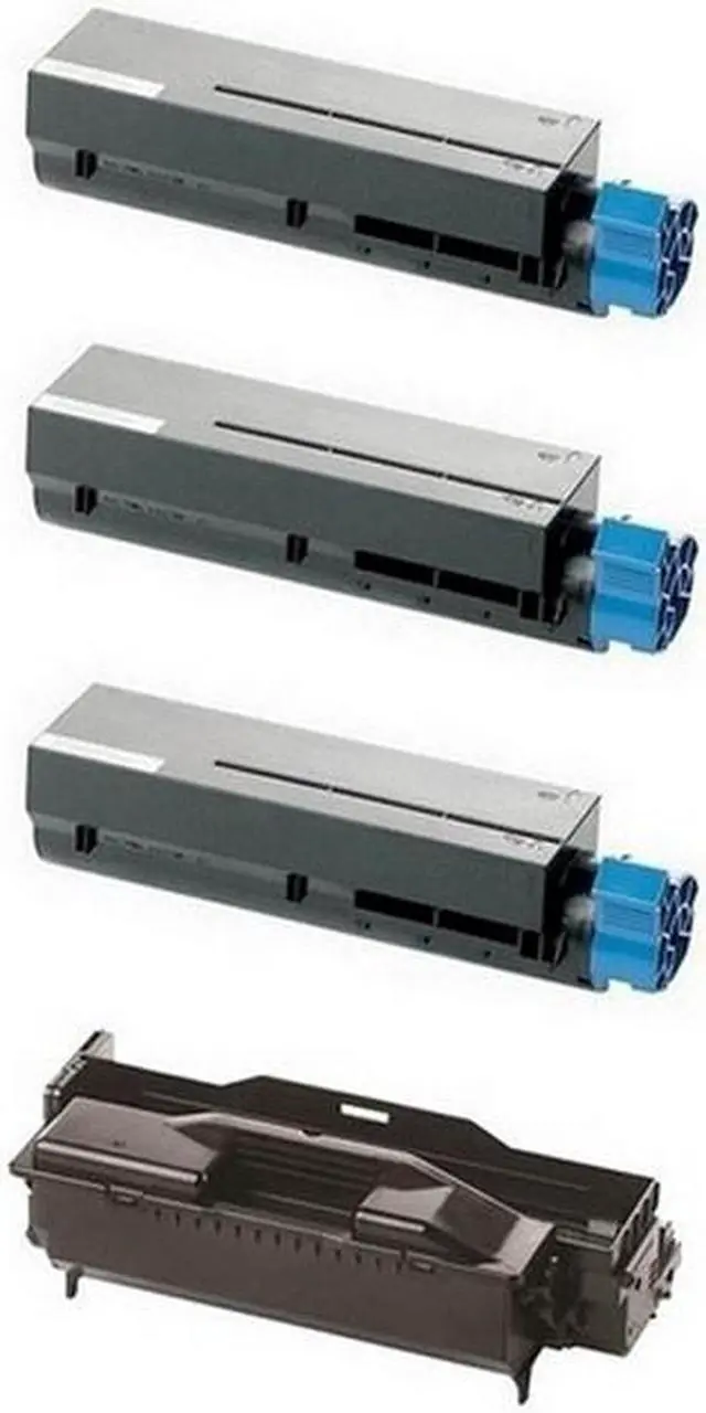 Alt view image 2 of 7 - SuppliesMAX Compatible Replacement for Okidata MB-491/MB-491+LP Series Drum/Toner Value Combo Pack (1-Drum Unit/3-Toners) (44574301/44917601VB)