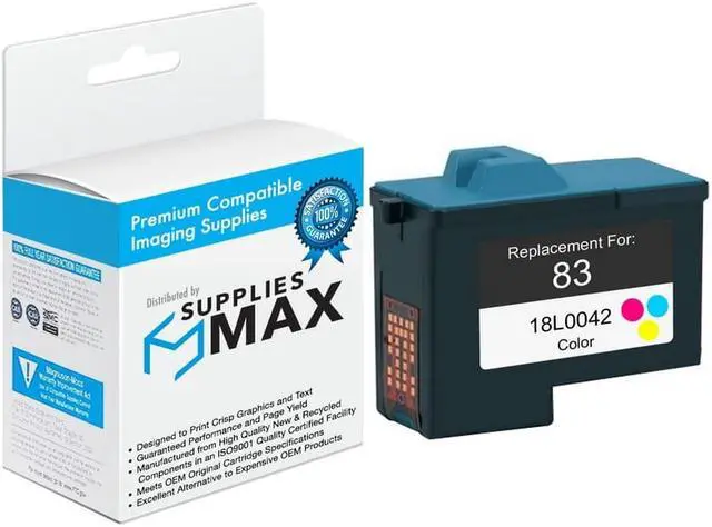 Main image of SuppliesMAX Remanufactured Replacement for Lexmark X5100/X5130/X5150/X5190/X6100/X6150/X6170/X6180/X6190/X65/Z55/Z65N Color Inkjet (450 Page Yield) (NO. 83) (18L0042)