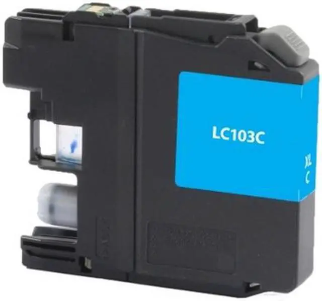 Alt view image 2 of 7 - SuppliesMAX Compatible Replacement for Brother DCP-J132/DCP-J522/DCP-J752/DCP-J4110/MFC-J245/MFC-J450/MFC-J4310/MFC-J6920DW Cyan High Yield Inkjet (600 Page Yield) (LC-103C)