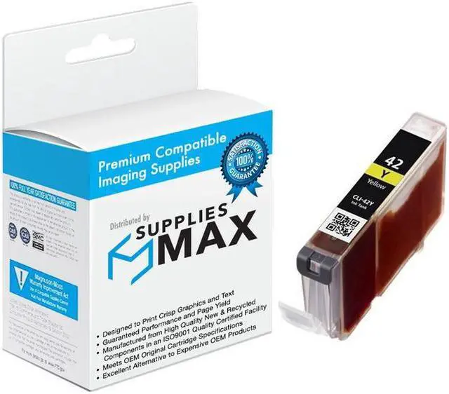 Main image of SuppliesMAX Compatible Replacement for Canon PIXMA PRO 100/PIXMA PRO 100S Series Yellow Inkjet (CLI-42Y) (6387B002)