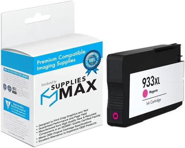 Main image of SuppliesMAX Remanufactured Replacement for HP OfficeJet 6100/6600/6700/7110/7510/7610/7612 Series Magenta High Yield Inkjet (825 Page Yield) (NO. 933XL) (CN055AN)