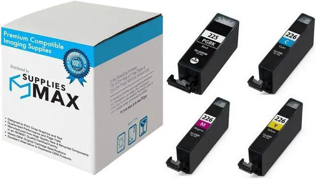 Main image of SuppliesMAX Compatible Replacement for Canon PIXMA iP-4820/iP-4920/iX-6520/MG-5120/MG-5320/MG-6120/MG-8120/MG-8220/MX-712/MX-892 Inkjet Combo Pack (BK/C/M/Y) (PGI-225/CLI-226) (4530B008)