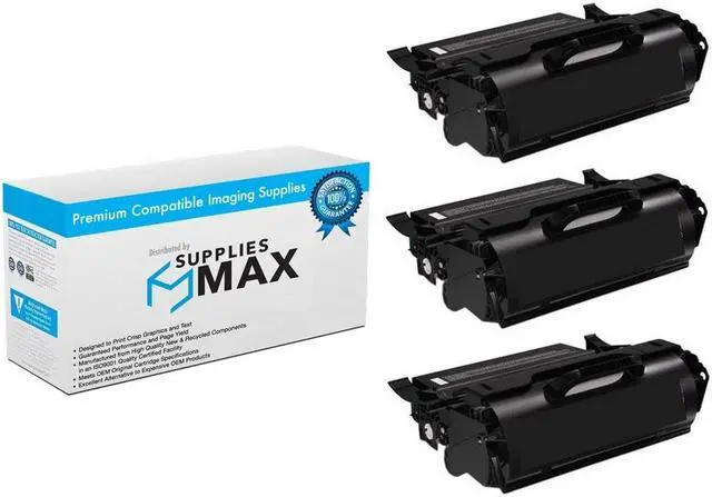 Main image of SuppliesMAX Compatible Replacement for Lexmark X651DE/X652DE/X654DE/X656DE/X656DTE/X658DE/X658DTE-MFP Jumbo High Yield Toner Cartridge (3/PK-40000 Page Yield) (X651H04AJ_3PK)