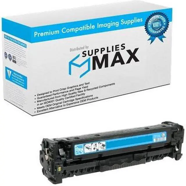 Main image of SuppliesMAX Compatible Replacement for HP Laser Jet Pro 200 Color M251N/M251NW/M276N/M276NW Cyan Toner Cartridge (1800 Page Yield) (NO. 131A) (CF211A)