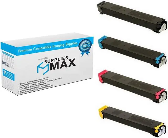 Main image of SuppliesMAX Compatible Replacement for Sharp MX-2610N/MX-2615N/MX-2640N/MX-3110N/MX-3115N/MX-3140N/MX-3610N/MX-3640N Toner Cartridge Combo Pack (BK/C/M/Y) (MX-36NTMP)