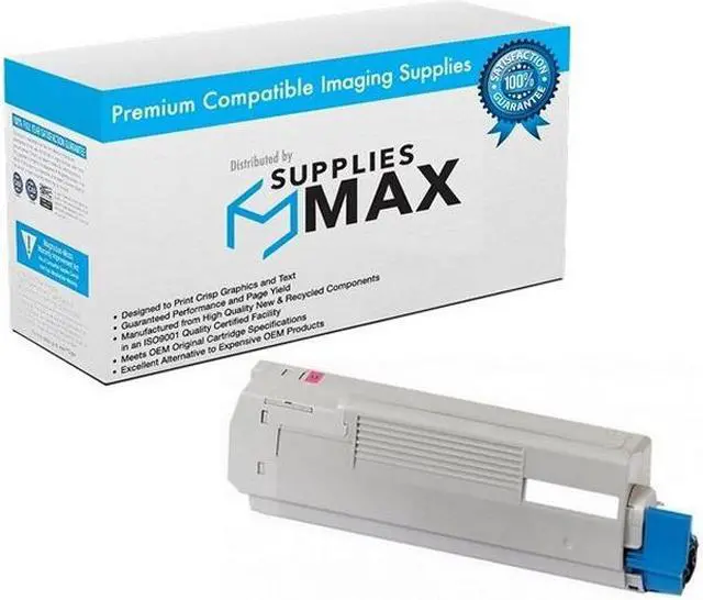 Main image of SuppliesMAX Compatible Replacement for Okidata C5550N/C6100DN/C6100DTN/C6100HDN/C6100N Magenta Toner Cartridge (6000 Page Yield) (TYPE C9) (43324418)