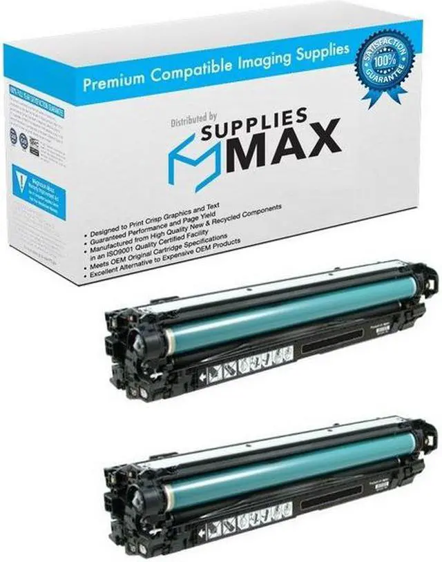 Main image of SuppliesMAX Compatible Replacement for HP Color Laser Jet Enterprise CP-5520/CP-5525DN/CP-5525N/CP-5525XH/M750DN/M750N/M750XH Black Toner Cartridge (2/PK-13500 Page Yield) (NO. 650A) (CE270AD)