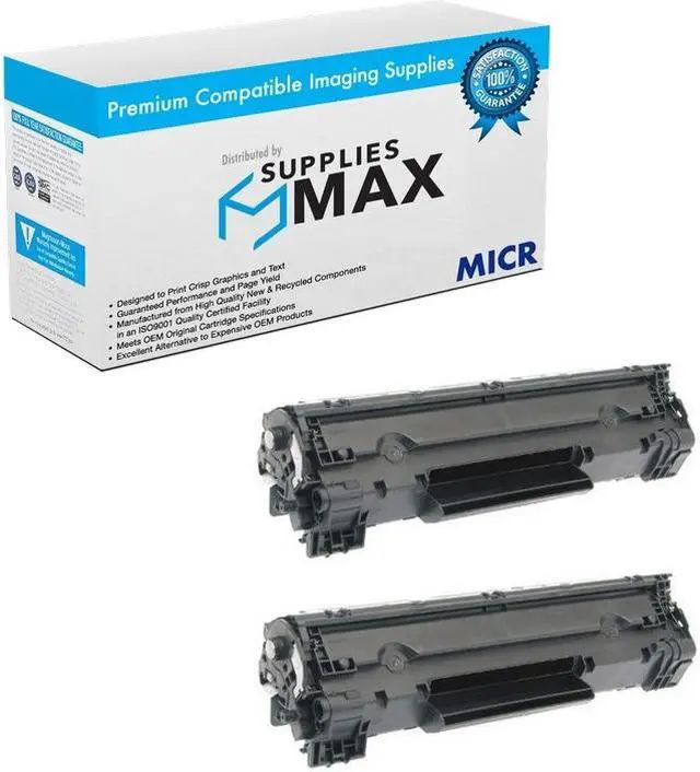 Main image of SuppliesMAX Compatible MICR Replacement for Canon LBP-6200/LBP-6230/LBP-6240 Series Black Toner Cartridge (2/PK-2100 Page Yield) (CRG-126) (3483B001_2PK)