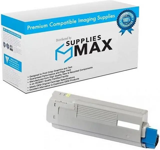 Main image of SuppliesMAX Compatible Replacement for Okidata C5550N/C6100DN/C6100DTN/C6100HDN/C6100N Yellow Toner Cartridge (6000 Page Yield) (TYPE C9) (43324417)