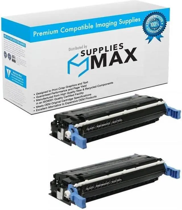 Main image of SuppliesMAX Compatible Replacement for HP Color Laser Jet 2700/2700N/3000/3000DTN/3000N/3000DN Black Toner Cartridge (2/PK-6500 Page Yield) (NO. 314A) (Q7560AD)