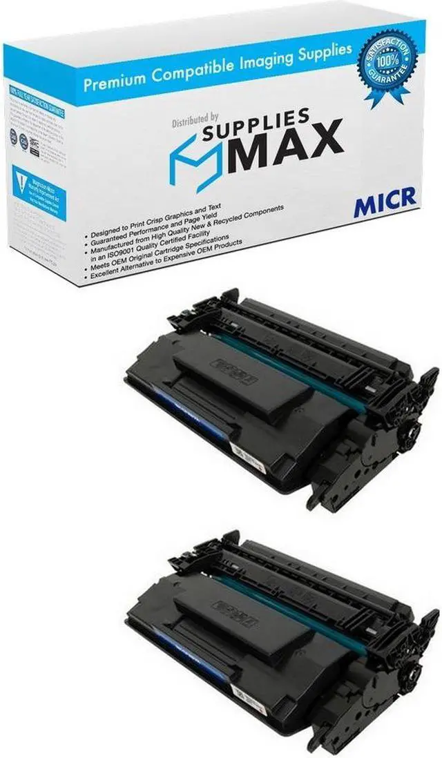 Main image of SuppliesMAX Compatible Replacement for Troy MICR M506DN/M506DTN/M506N/M506TN/M527 MICR Toner Secure Cartridge (2/PK-9000 Page Yield) (02-81675-001_2PK)