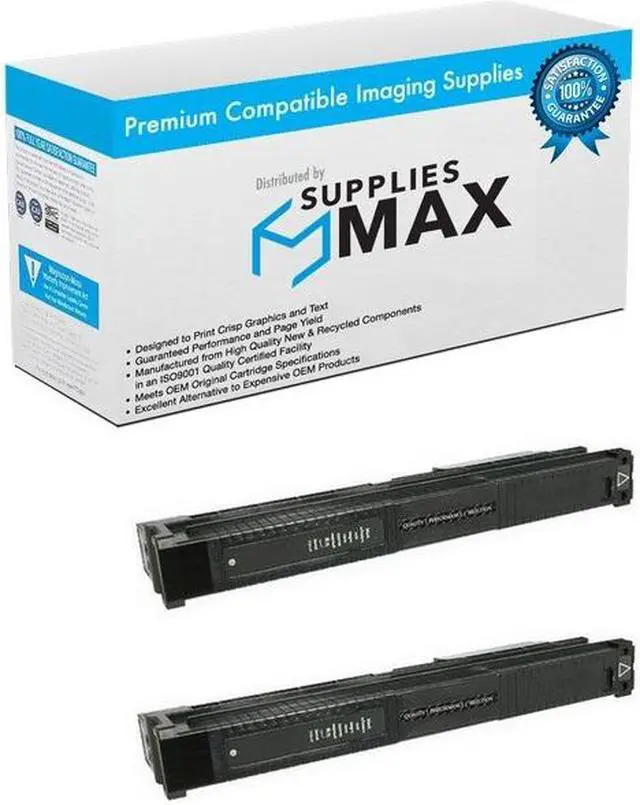 Main image of SuppliesMAX Compatible Replacement for HP Color Laser Jet Enterprise M855DN/M855X+/M855X+NFC/M855XH Black Toner Cartridge (2/PK-29000 Page Yield) (NO. 826A) (CF310AD)