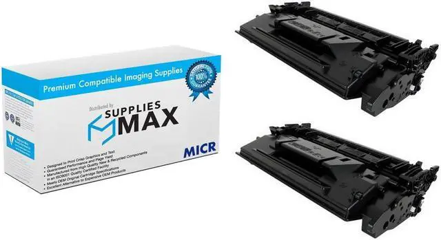 Main image of SuppliesMAX Compatible MICR Replacement for Canon imageCLASS LBP-212/LBP-214/LBP-215/MF-421/MF-424/MF-426/MF-428/MF-429DW Black HY Toner Cartridge (2/PK-9200 Page Yield) (NO.052H) (2200C001_2PK)