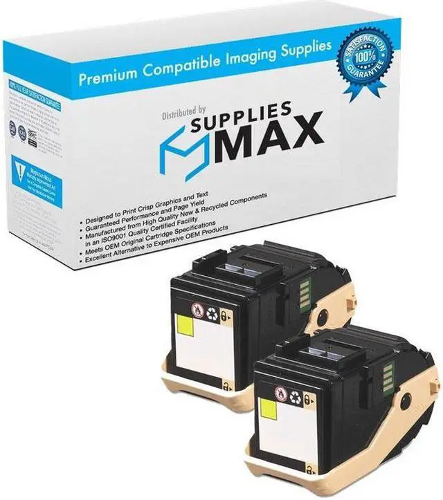 Main image of SuppliesMAX Replacement for Phaser 7100/7100DN/7100N Yellow Toner Cartridge (2/PK-4500 Page Yield) (106R02601)