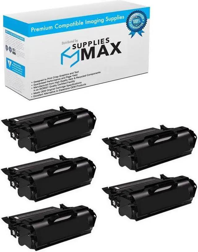 Main image of SuppliesMAX Compatible Replacement for Lexmark T650/T652/T654/T656/TS-654/TS-656 Series Jumbo High Yield Toner Cartridge (5/PK-40000 Page Yield) (T650H11AJ_5PK)