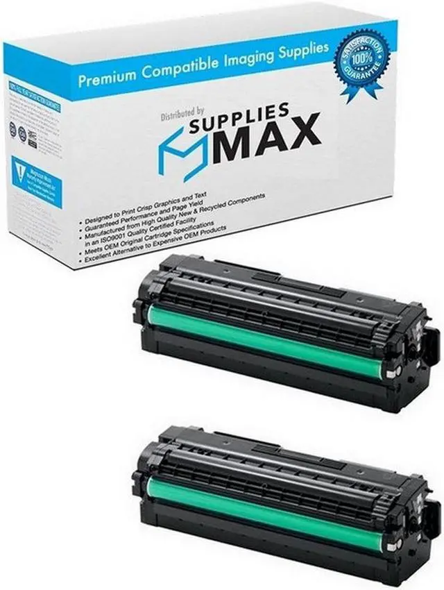 Main image of SuppliesMAX Compatible Replacement for Samsung ProXpress C2620DW/ProXpress C2670FW/ProXpress C2680FX Black Toner Cartridge (2/PK-6500 Page Yield) (CLT-P505B)