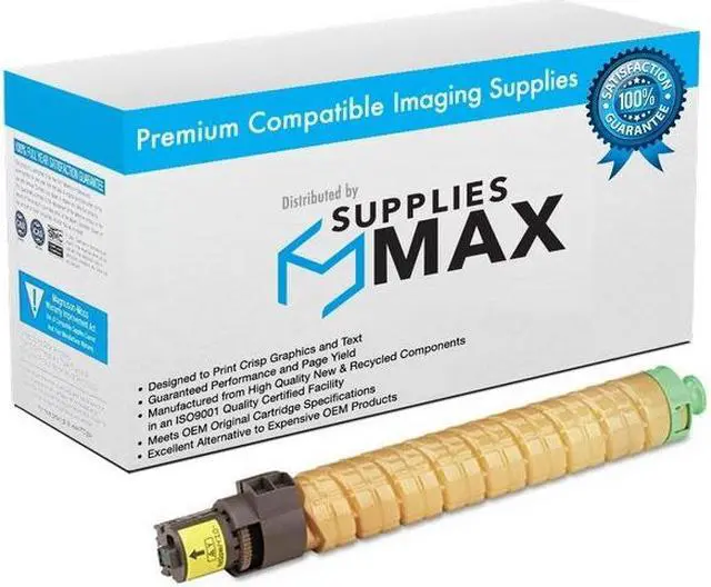 Main image of SuppliesMAX Compatible Replacement for 006R03904 Yellow Toner Cartridge (18000 Page Yield) - Equivalent to Ricoh 841814 / TYPE MP-C3503