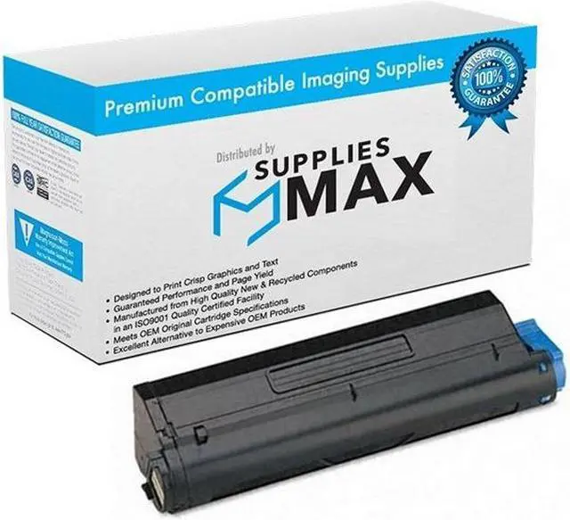 Main image of SuppliesMAX Compatible Replacement for Okidata B420dn/B430dn/B440dn/MB-400/MB-460-MFP/MB-470-MFP/MB-480-MFP High Yield Toner Cartridge (7000 Page Yield) (43979201)