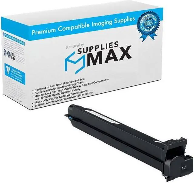 Main image of SuppliesMAX Compatible Replacement for Konica Minolta bizhub C552/bizhub C552DS/bizhub C652/bizhub C652DS Black Toner Cartridge (45000 Page Yield) (TN-613K) (A0TM130)