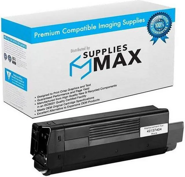 Main image of SuppliesMAX Compatible Replacement for Okidata C5100n/C5150n/C5200n/C5300n/C5400/C5400dn/C5400dtn/C5400n/C5400tn/C5510n Black Toner Cartridge (5000 Page Yield) (TYPE C6) (42127404)