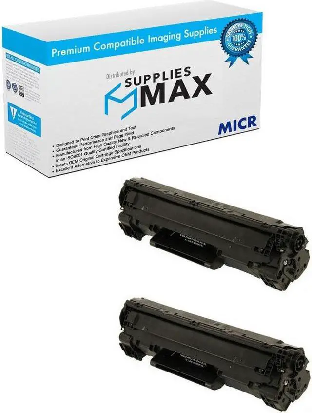 Main image of SuppliesMAX Compatible MICR Replacement for HP Laser Jet Pro M1130/M1132/M1139/M1210/M1212/M1217/M1219/P1102/P1104/P1107/P1109 Series Toner Cartridge (2/PK-1600 Page Yield) (NO. 85A) (CE285D)