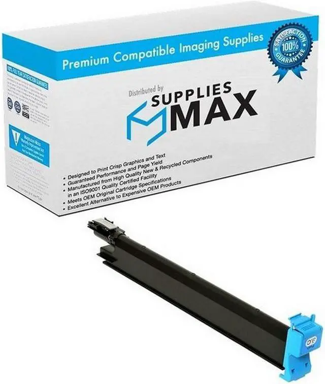 Main image of SuppliesMAX Compatible Replacement for Konica Minolta bizhub C250/bizhub C250P/bizhub C252/bizhub C252P Cyan Toner Cartridge (12000 Page Yield) (TN-210C) (8938-508)