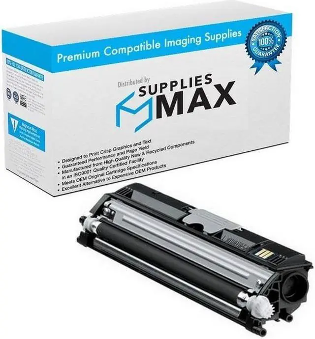 Main image of SuppliesMAX Compatible Replacement for Konica Minolta Magicolor 1600W/Magicolor 1650EN/Magicolor 1680MF/Magicolor 1690MF Black High Yield Toner Cartridge (2500 Page Yield) (A0V301F)