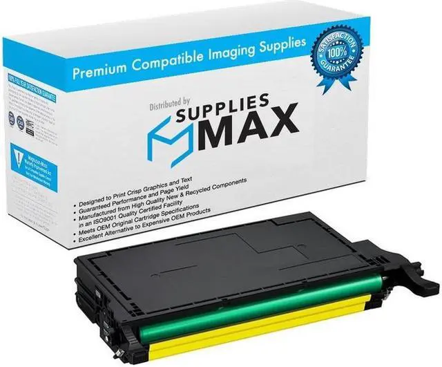 Main image of SuppliesMAX Compatible Replacement for Samsung CLP-620ND/CLP-670ND/CLX-6220FX/CLX-6250FX Yellow High Yield Toner Cartridge (4000 Page Yield) (CLT-Y508L)