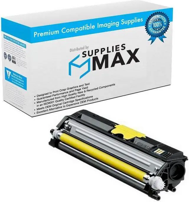 Main image of SuppliesMAX Compatible Replacement for Konica Minolta Magicolor 1600W/Magicolor 1650EN/Magicolor 1680MF/Magicolor 1690MF Yellow High Yield Toner Cartridge (2500 Page Yield) (A0V306F)