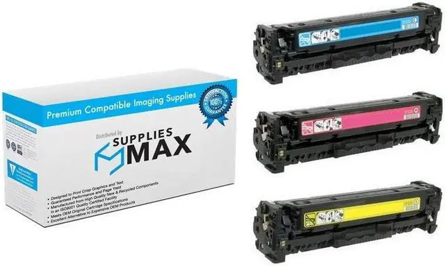 Main image of SuppliesMAX Compatible Replacement for HP Laser Jet Pro Color M351/M375NW/M451DN/M451DW/M451NW/M475DN/M475DW Toner Combo Pack (C/M/Y) (NO. 305A) (CF370AM)