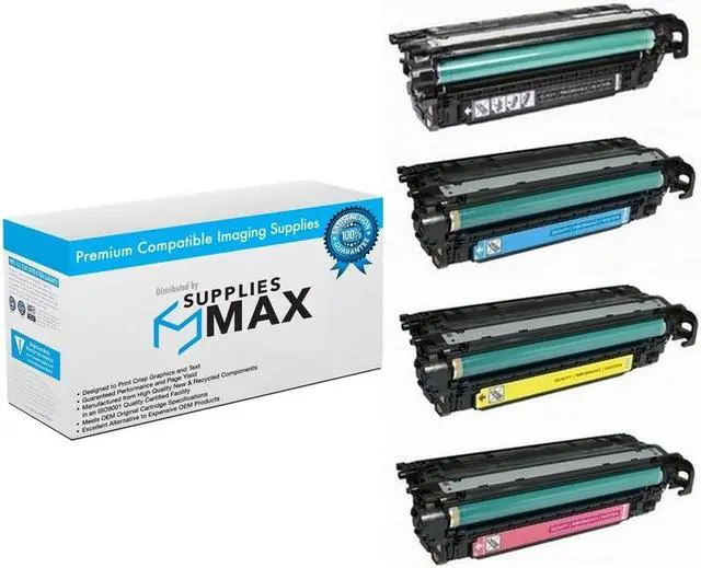 Main image of SuppliesMAX Compatible Replacement for HP Color Laser Jet Enterprise CP-4525DN/CP-4525N/CP-4525XH Jumbo Toner Cartridge Combo Pack (BK/C/M/Y) (NO. 649X/NO. 648A) (CE26XJMP)
