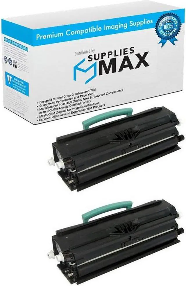 Main image of SuppliesMAX Compatible Replacement for Lexmark E460D/E460DN/E460DTN/E460DW Extra High Yield Toner Cartridge (2/PK-15000 Page Yield) (E460X21A_2PK)