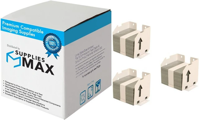 Main image of SuppliesMAX Compatible Replacement for Sharp TYPE G1 Copier/Printer Staples Cartridge (3/PK-5000 Staples) (MX-SC10)