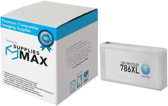Main image of SuppliesMAX Remanufactured Replacement for WorkForce Pro WF-4630DWF/WF-4640DTWF/WF-5110DW/WF-5190DW/WF-5620DWF/WF-5690DWF Cyan High Yield Inkjet (2000 Page Yield) (NO. 786XL) (T786XL220)