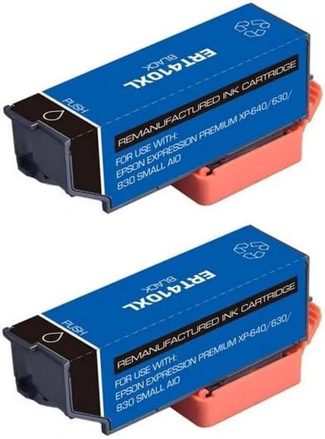 Alt view image 2 of 7 - SuppliesMAX Remanufactured Replacement for Expression Premium XP-530/XP-540/XP-630/XP-640/XP-645/XP-830/XP-900/XP-7100 Black Inkjet (2/PK-500 Page Yield) (NO. 410XL) (T410XL020-D2)
