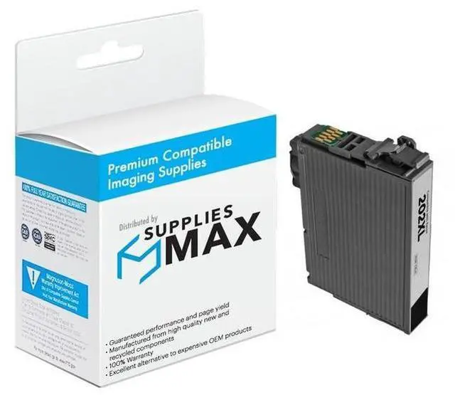 Main image of SuppliesMAX Remanufactured Replacement for Expression Home XP-5100/WorkForce WF-2860 Black High Yield Inkjet (550 Page Yield) (NO. 202XL) (T202XL120-S)