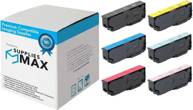 Main image of SuppliesMAX Replacement for Expression Photo XP-55/750/760/850/860/950/960/970 High Yield Inkjet Combo Pack (BK/C/M/Y/LC/LM) (NO. 277XL) (T277MP)