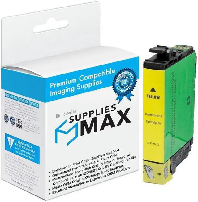 Main image of SuppliesMAX Remanufactured Replacement for WorkForce WF-2520/WF-2530/WF-2540/XP-200/XP-300/XP-310/XP-400/XP-410 Yellow High Yield Inkjet (450 Page Yield) (NO. 200XL) (T200XL420)