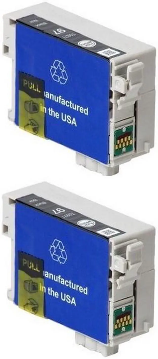 Alt view image 2 of 7 - SuppliesMAX Remanufactured Replacement for Stylus NX-510/NX-515/WorkForce 40/WorkForce 600/WorkForce 610/WorkForce 615 Black Inkjet (2/PK-450 Page Yield) (NO. 97) (T097120-D2)