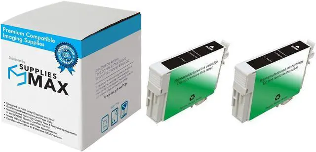 Main image of SuppliesMAX Remanufactured Replacement for Stylus CX-5000/CX-6000/CX-7000F/CX-8400/CX-9400/NX-100/NX-200/300/NX-400/NX-515/NX-615 Black Inkjet (2/PK-245 Page Yield) (NO. 69) (T069120-D2)