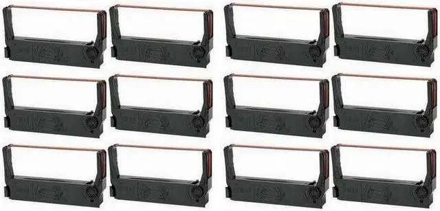 Alt view image 2 of 7 - SuppliesMAX Compatible Replacement for M250/M260/M265/M270/M280/TM-267/TM-270/TM-U260 Black/Red Printer Ribbons (12/PK) (62185BR_12PK)