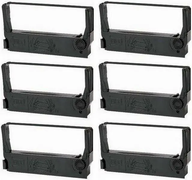 Alt view image 2 of 7 - SuppliesMAX Compatible Replacement for Wang 725-9250-6B Black P.O.S. Printer Ribbons (6/PK) - Replacement to ERC-23B / 26001B