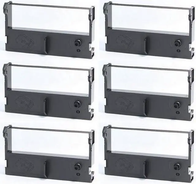 Alt view image 2 of 7 - SuppliesMAX Compatible Replacement for TM-H2000/TM-H2000IV/TM-H6000IV/TM-U120/TM-U310/TM-U311/TM-U320/M-110 Black P.O.S. Printer Ribbons (6/PK) (C1360BK)