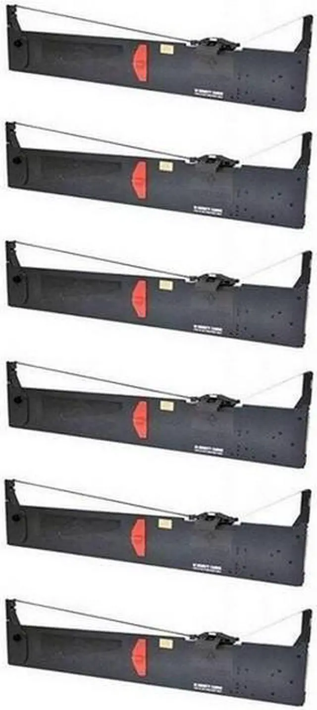 Alt view image 2 of 7 - SuppliesMAX Compatible Replacement for FX-2170/FX-2180/LQ-2070/LQ-2080/LQ-2170/LQ-2180/LQ-2190 Black Printer Ribbons (6/PK) (EPN011640)