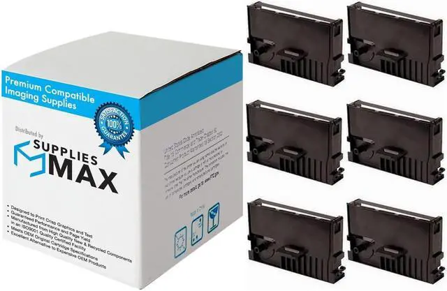 Main image of SuppliesMAX Compatible Replacement for TM-H6000/TM-H6000II/TM-H6000III/TM-H6000IV Endorsement Ptr Black P.O.S. Printer Ribbons (6/PK) (62375)