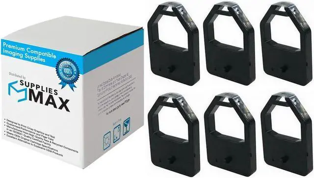 Main image of SuppliesMAX Compatible Replacement for Panasonic KX-P1624/KX-P1654/KX-P2624/KX-P3624 Black Printer Ribbons (6/PK) (PAC011010)