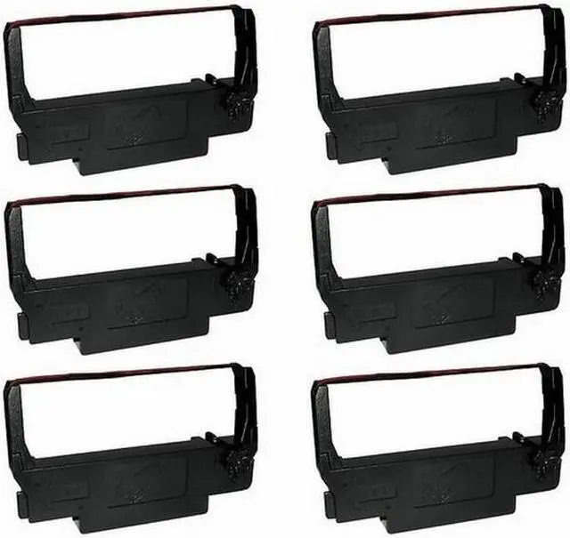 Alt view image 2 of 7 - SuppliesMAX Compatible Replacement for M119/M270/TM-300/TM-U200/TM-U210/TM-U220/TM-U300/TM-U375 Purple/Red P.O.S. Printer Ribbons (6/PK) (62250)