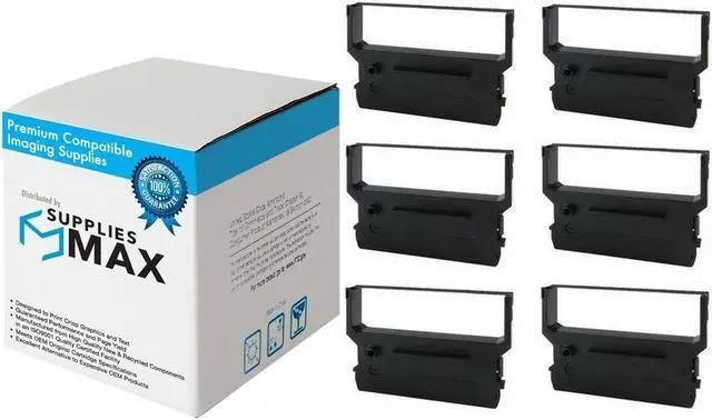 Main image of SuppliesMAX Compatible Replacement for Citizen DP-600/DP-650/CBM-710/CBM-750/iDP-3516/iDP-3530/iDP-3540/iDP-4540 Black/Red P.O.S. Printer Ribbons (6/PK) (61035)